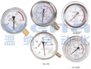 YN-60ZT(1.6MPa,2.5MPa,4MPa)【YN-60ZT(1.6MPa,2.5MPa,4MPa),轴向带前边耐震压力表】
